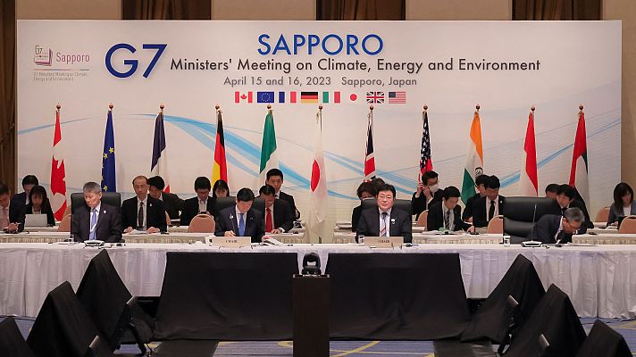 Telediario Fin de Semana - El G7 se fija la meta de recortar emisiones de vehículos en un 50% para 2035