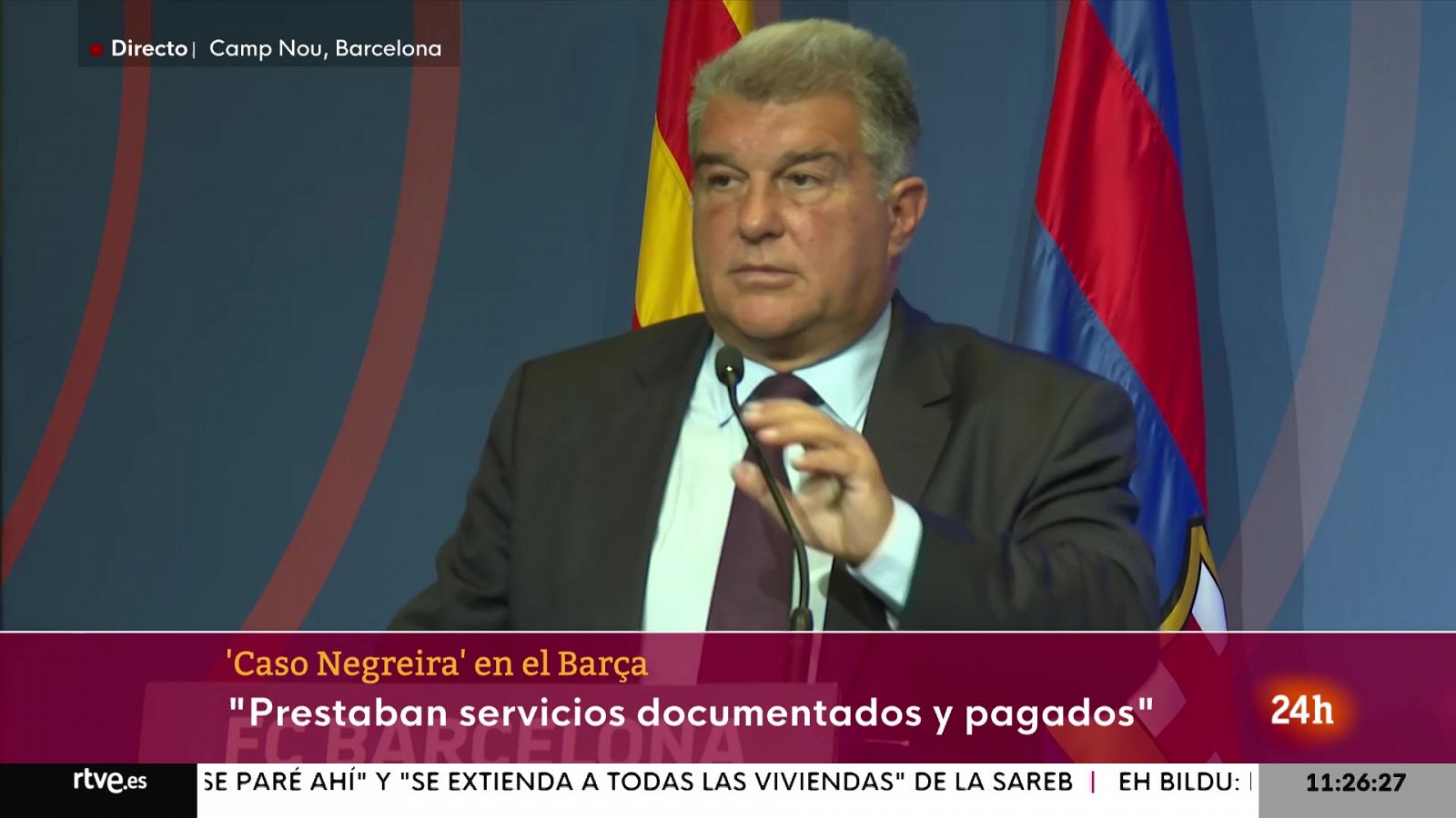 Laporta: "Que se persone el Real Madrid es cinismo. Durante 70 años ha sido el equipo más favorecido"       