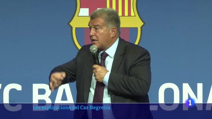 L'Informatiu - Joan Laporta nega irregularitats en el Cas Negreira