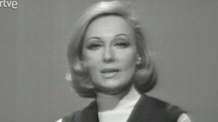 Pilar Cañada avanza la programación de televisión (1974)