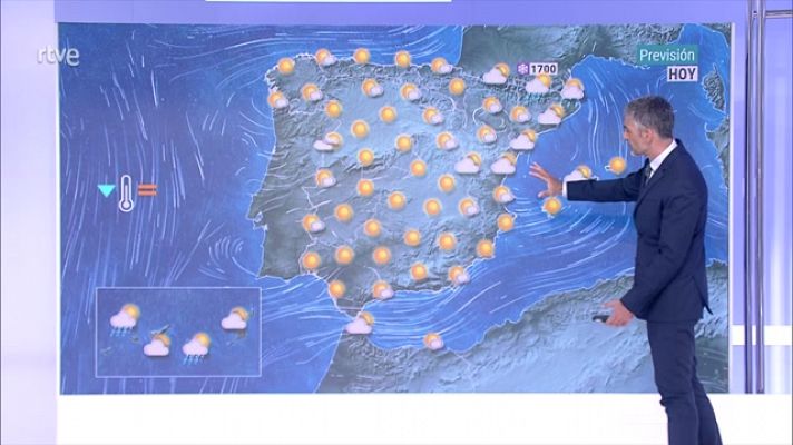 Viento fuerte de Levante en el Estrecho, e intervalos de fuerte en la costa noroeste de Galicia