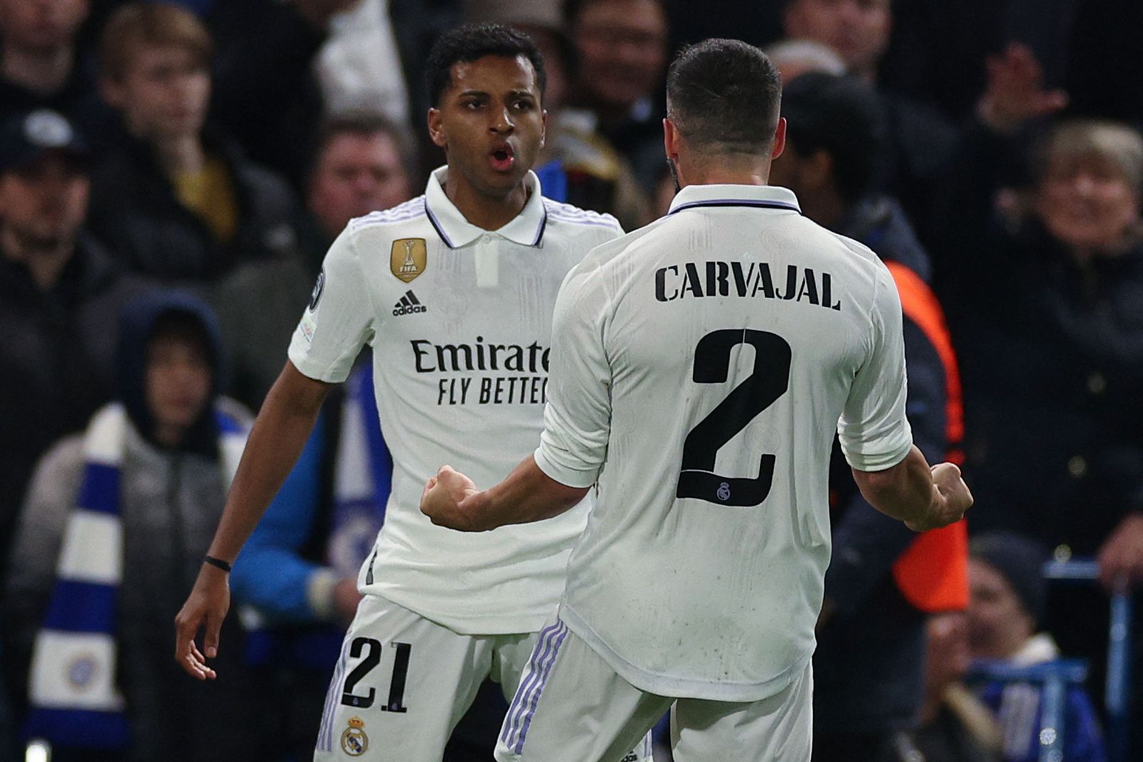 Rodrygo celebró su primer tanto imitando a Cristiano Ronaldo