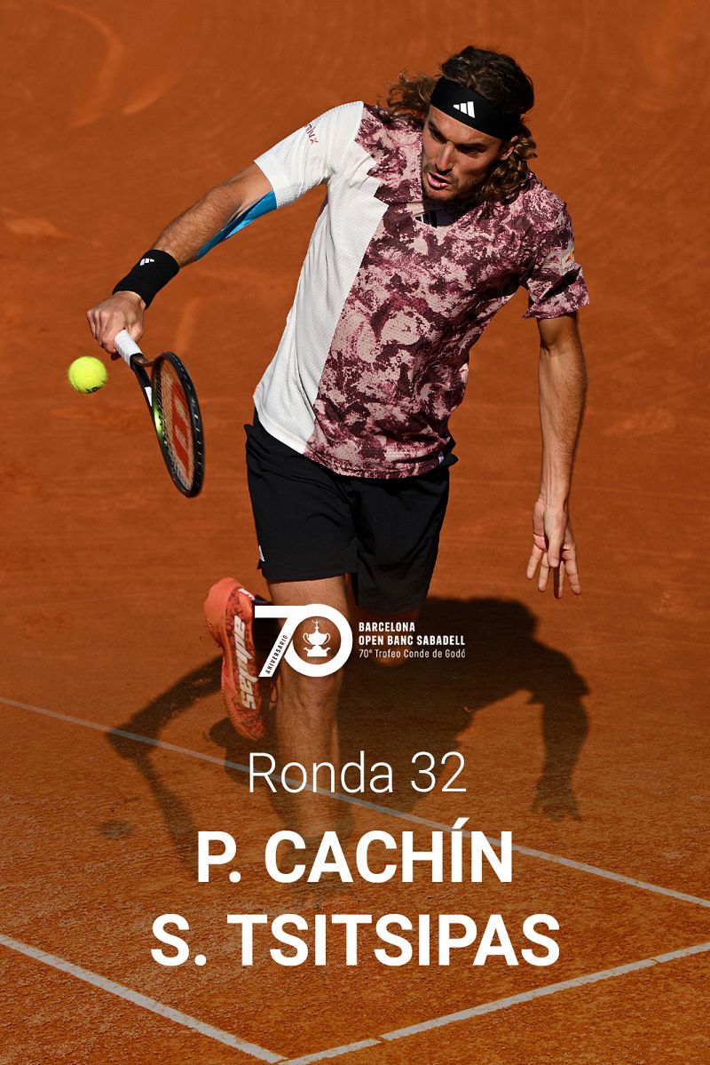Tenis - ATP 500 Barcelona "Trofeo Conde de Godó": P. Cachin - S. Tsitsipas -- Ver ahora