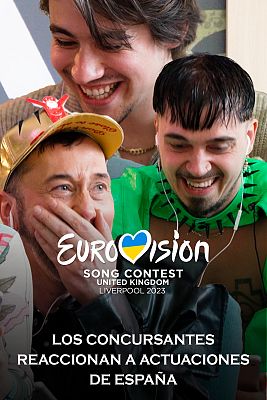 Los concursantes de Eurovisión 2023 reaccionan a las actuaciones más icónicas de España