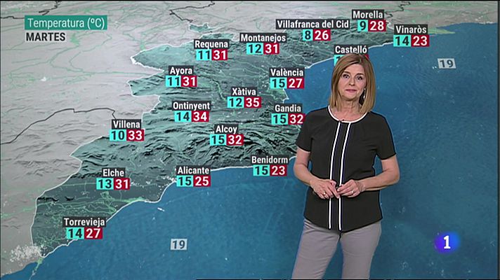 El tiempo en la Comunitat Valenciana 24/04/23