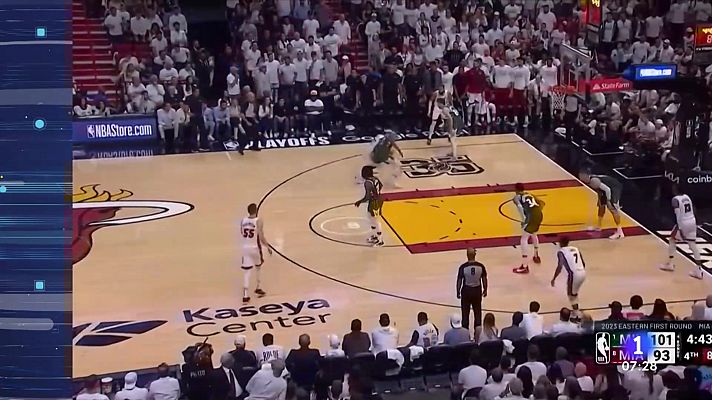 Telediario Matinal - Jimmy Butler anota 56 puntos en el playoff de los Heats contra los Bucks