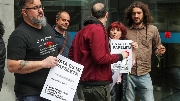 Telediario 1 - Estalla la guerra en Podemos Asturias: la dirección excluye a un candidato y denuncia una operación para "destruir" el partido