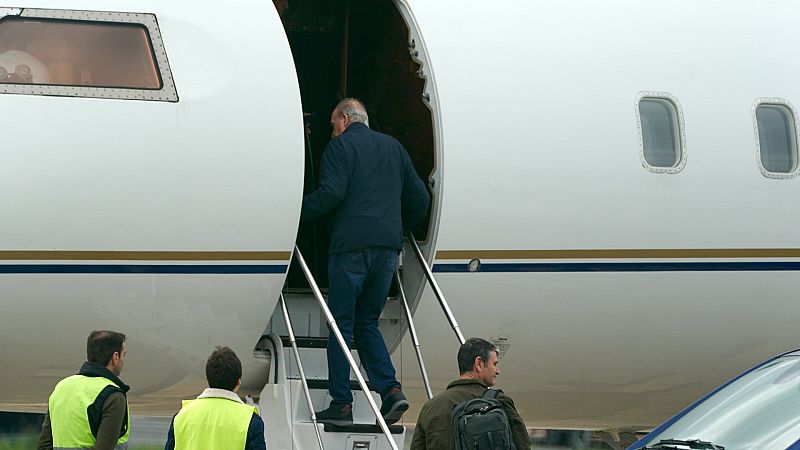  Juan Carlos I abandona Vitoria tras su segunda visita a España desde que se mudó a Abu Dabi