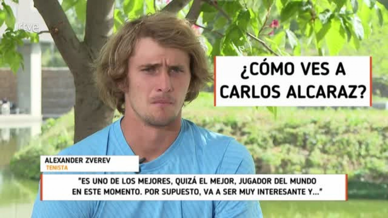 Alexander Zverev: "Me encanta jugar contra Carlos Alcaraz"