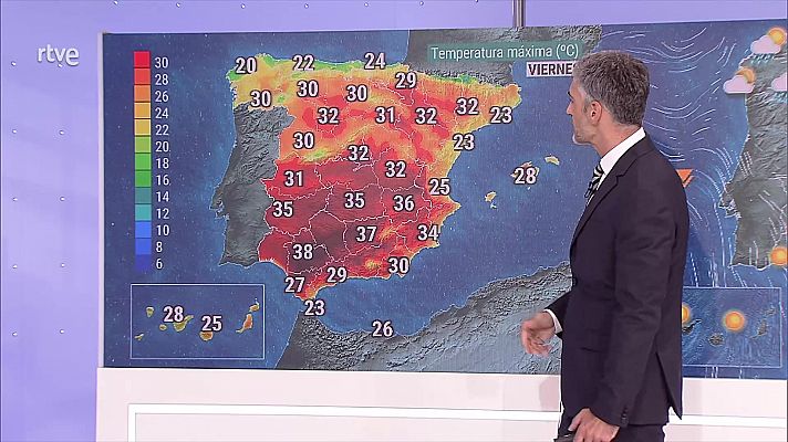 El tiempo - Temperaturas significativamente altas en el interior del tercio sur peninsular