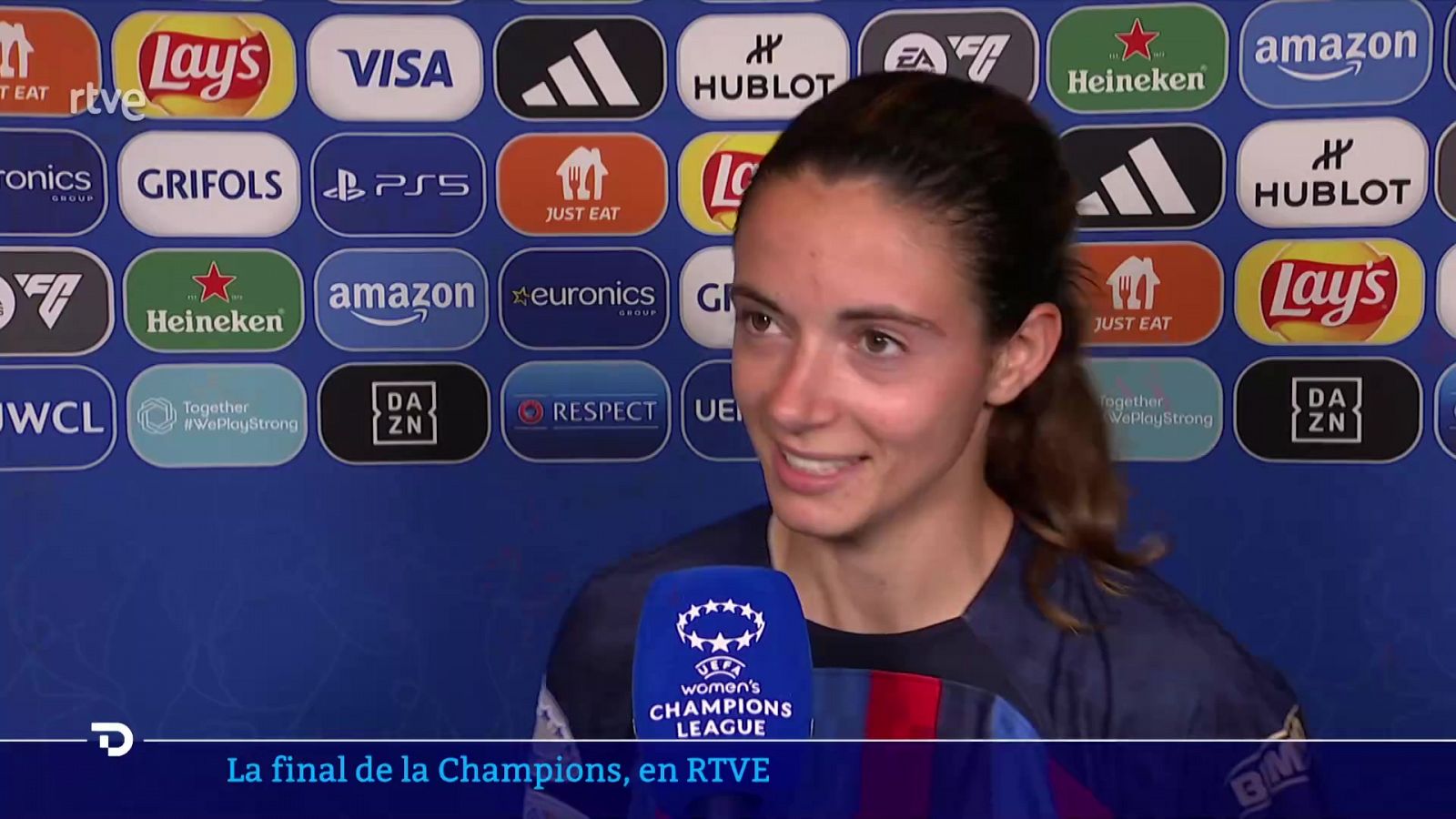 Semifinal Champions Barcelona - Chelsea: la felicidad de Aitana Bonmatí