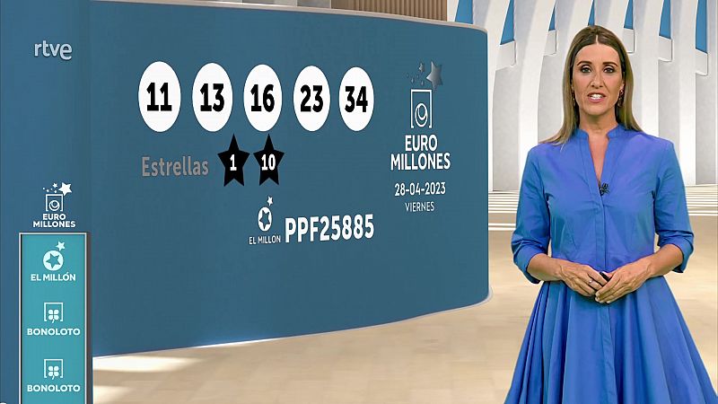 Sorteo de la Bonoloto y Euromillones del 28/04/2023 - ver ahora