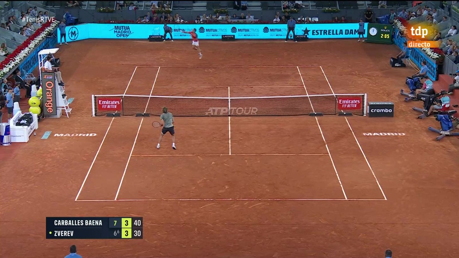 Carballés firma uno de los puntos del Mutua Madrid Open toria ante Zverev