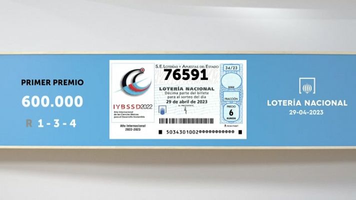 SELAE - Sorteo de la Lotería Nacional del 29/04/2023