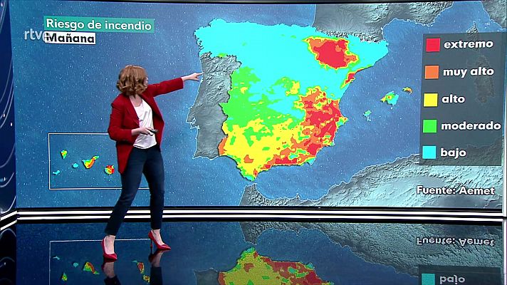 Descenso notable de las temperaturas máximas en gran parte de la vertiente atlántica, alto Ebro y Pirineos