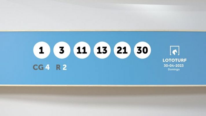 SELAE - Sorteo de la Lotería Lototurf del 30/04/2023