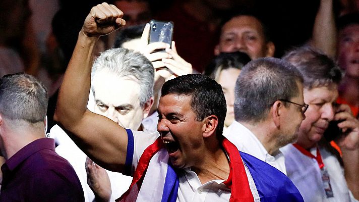 Telediario 2 - Santiago Peña gana las elecciones en Paraguay