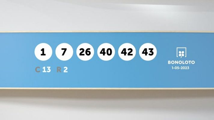 SELAE - Sorteo de la Lotería Bonoloto del 01/05/2023