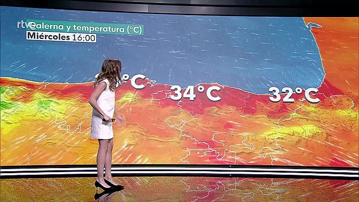 Temperaturas máximas en ascenso salvo en la zona de Levante, Baleares y Canarias      