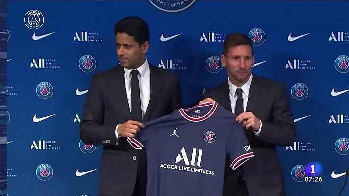 Telediario Matinal - El PSG sanciona a Messi dos semanas sin jugar ni entrenar por viajar a Arabia Saudí