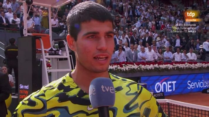 Carlos Alcaraz, en el Madrid Open: "Leo bien los partidos"