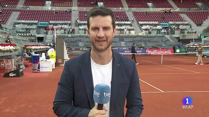 Telediario Matinal - Carlos Alcaraz se prepara para las semifinales del Madrid Open