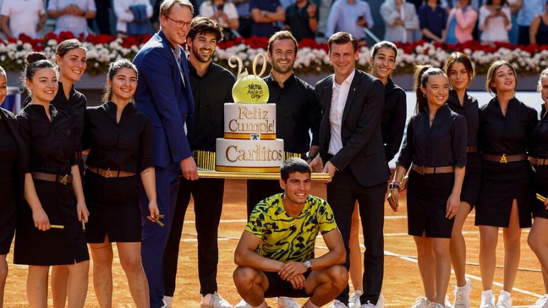 El Mutua Madrid Open celebra con Carlos Alcaraz su 20 cumpleaos