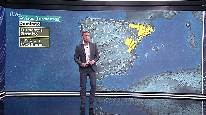 El tiempo - Chubascos y tormentas en los entornos de la cordillera Cantábrica, Pirineo occidental, norte de la Ibérica y en el norte y centro de Aragón