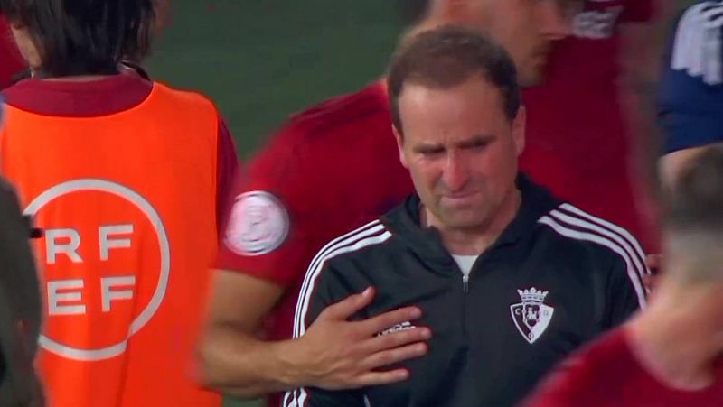 Arrasate rompe a llorar tras perder la final de Copa del Rey - ver ahora