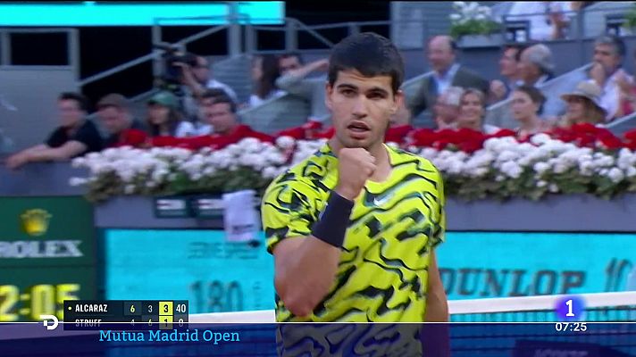 Telediario Matinal - Carlos Alcaraz gana en Madrid y acecha el número 1 de Djokovic