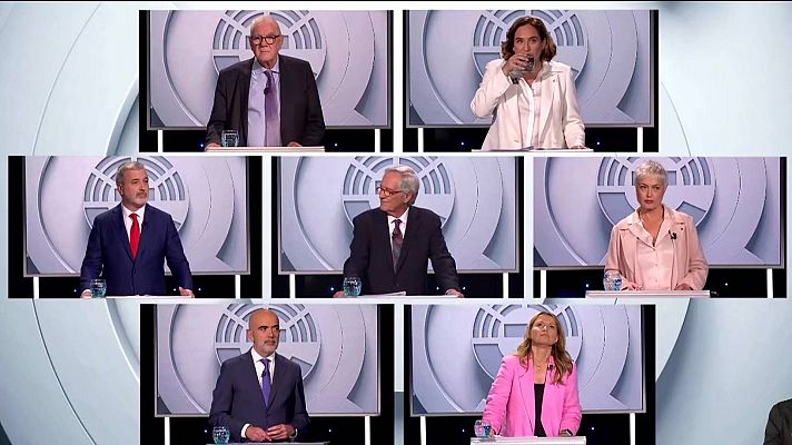 Los candidatos a la Alcaldía de Barcelona hacen su balance de la legislatura en el debate de RTVE