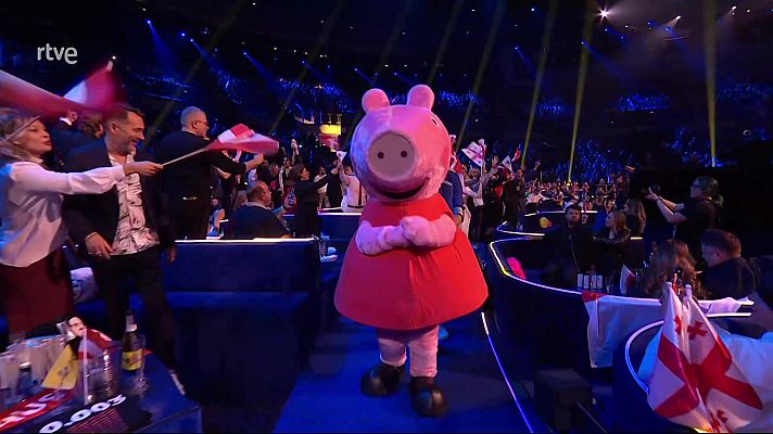 Eurovisión - Peppa Pig baila la conga en la segunda semifinal