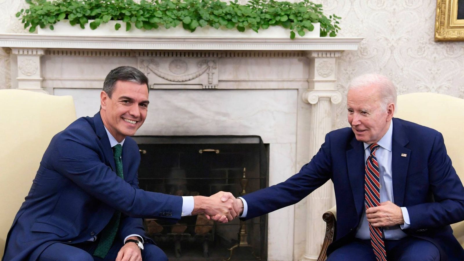 Primera reunión de Joe Biden y Pedro Sánchez en la Casa Blanca