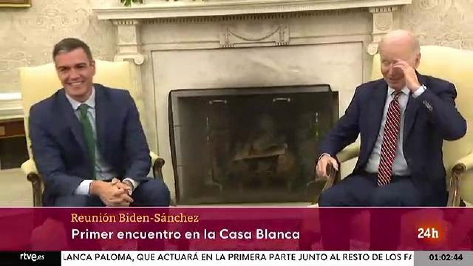 Primera reunión de Joe Biden y Pedro Sánchez en la Casa Blanca