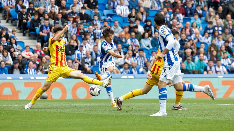 Real Sociedad - Girona: resumen del partido de la 34ª jornada de la Liga