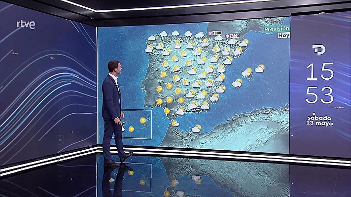 Precipitaciones persistentes en el litoral vasco y norte de Navarra, y localmente fuertes en todo el extremo oriental peninsular y Baleares