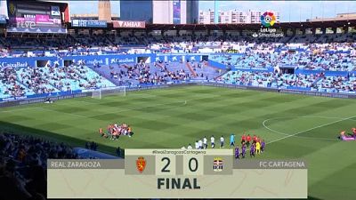 Real Zaragoza - Cartagena: resumen del partido de la 40� jornada de Liga | Segunda -- ver ahora