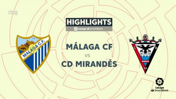 Málaga - Mirandés: resumen del partido 40ª jornada