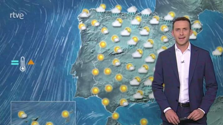 La Aemet prevé lluvias en el Cantábrico, Navarra, Cataluña y Baleares con descenso de valores en Andalucía