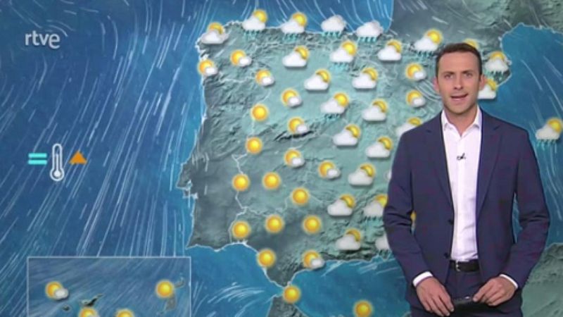 La Aemet prevé lluvias en el Cantábrico, Navarra, Cataluña y Baleares con descenso de valores en Andalucía