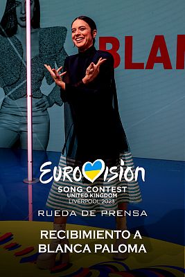 Eurovisión - Recibimiento de los medios a Blanca Paloma