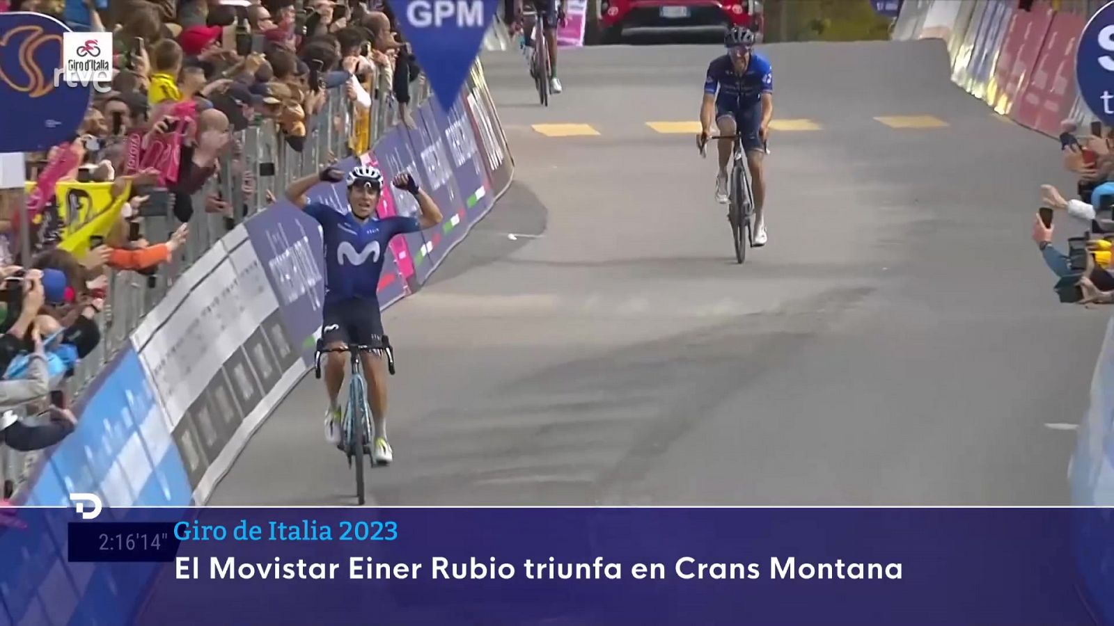 Einer Rubio consigue la victoria en Crans Montana en el Giro 2023