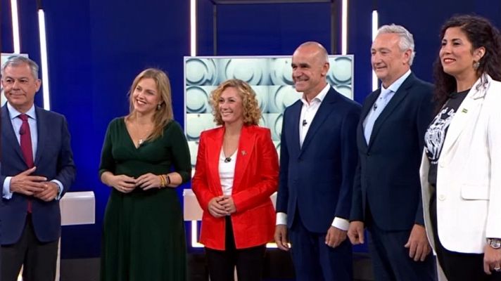 Los candidatos a la Alcaldía de Sevilla abren el debate de RTVE hablando de movilidad, desigualdad y vivienda