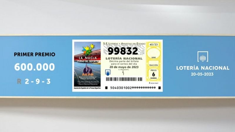 Sorteo de la Lotería Nacional del 20/05/2023 - Ver ahora