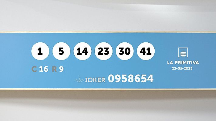 Sorteo de la Lotería Primitiva y Joker del 22/05/2023