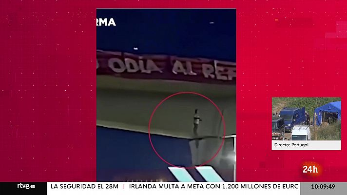 Detenidas cuatro personas por el muñeco contra Vinicius colgado en un puente de Madrid