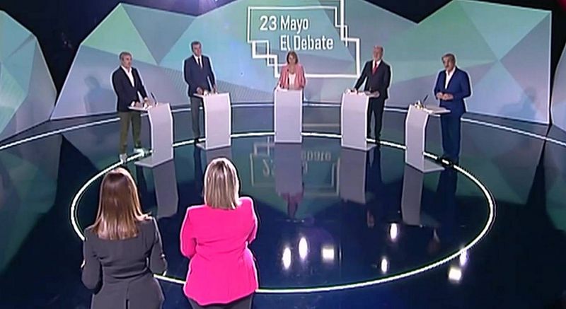 V�deo: Los candidatos a presidir el Gobierno de Canarias piden el voto en el minuto de oro del debate de RTVE