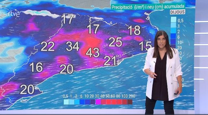 El temps - 36 hores de ruixats i tempestes intenses i generalitzades