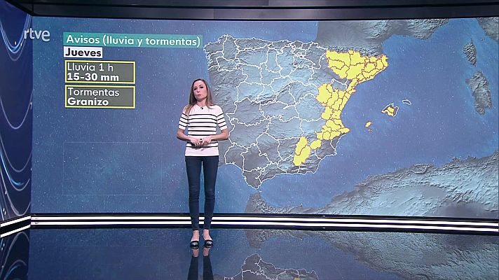 El tiempo - Tormentas persistentes en puntos del sureste peninsular