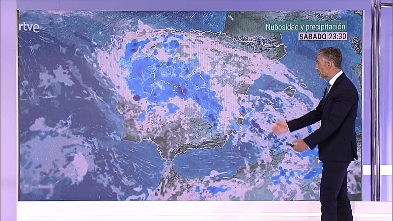 Chubascos y tormentas localmente fuertes o persistentes en el entorno del sistema Central, meseta Sur, oeste de la meseta Norte y en la mitad norte de la Comunidad Valenciana - ver ahora